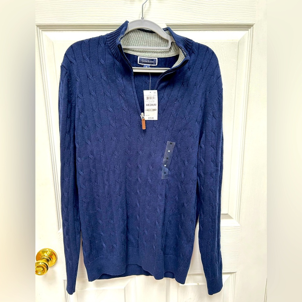 New with Tags Quarter Zip Sweater